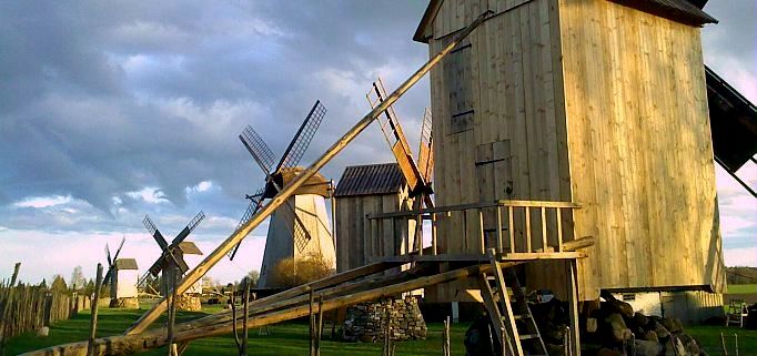 Saaremaa Island Angla windmills